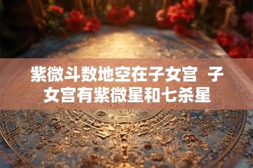 紫微斗数地空在子女宫  子女宫有紫微星和七杀星