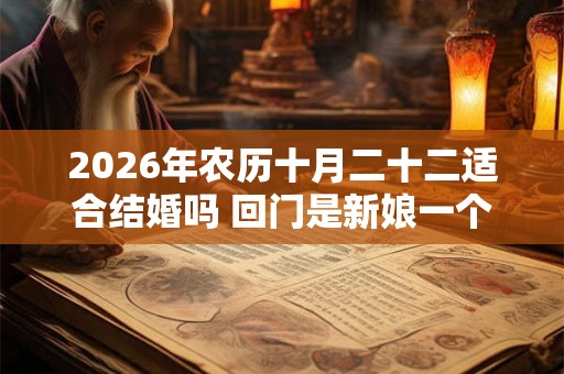 2026年农历十月二十二适合结婚吗 回门是新娘一个人回吗