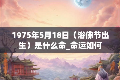 1975年5月18日（浴佛节出生）是什么命_命运如何