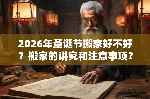 2026年圣诞节搬家好不好？搬家的讲究和注意事项？