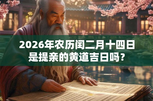 2026年农历闰二月十四日是提亲的黄道吉日吗？