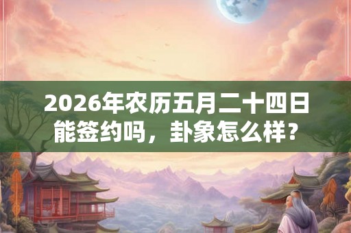 2026年农历五月二十四日能签约吗,卦象怎么样? 2026年农历五月二十四日能签约吗,卦象怎么样?