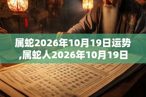 属蛇2026年10月19日运势,属蛇人2026年10月19日财运,生肖蛇2026年10月19日运势 属蛇2026年10月19日运势,属蛇人2026年10月19日财运,生肖蛇2026年10月19日运势