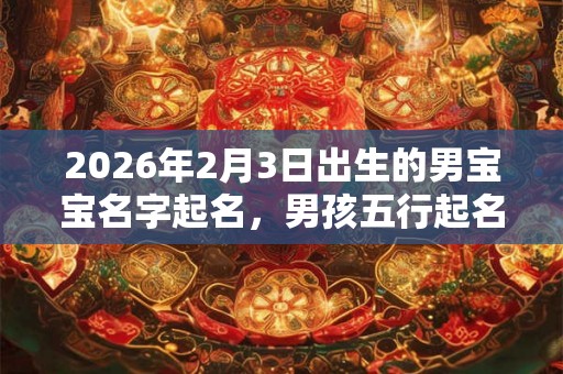 2026年2月3日出生的男宝宝名字起名，男孩五行起名