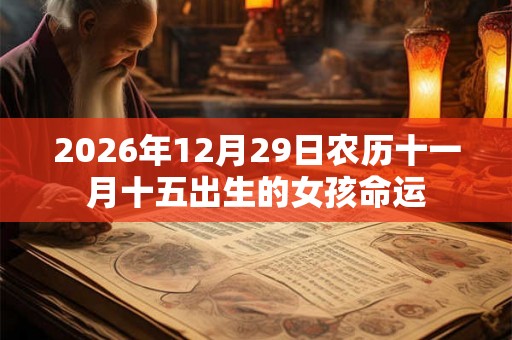 2026年12月29日农历十一月十五出生的女孩命运