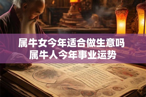 属牛女今年适合做生意吗 属牛人今年事业运势