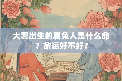 大暑出生的属兔人是什么命？命运好不好？