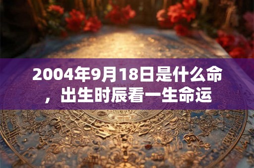 2004年9月18日是什么命,出生时辰看一生命运 2004年9月18日是什么命,出生时辰看一生命运