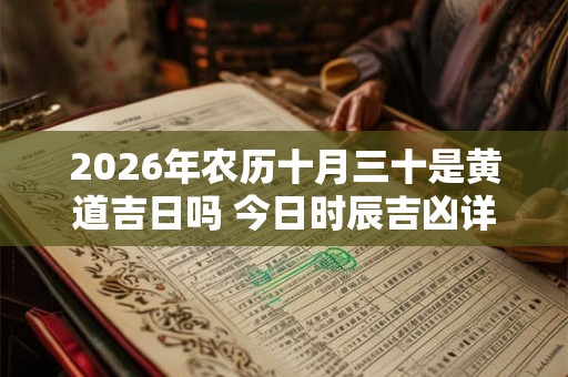 2026年农历十月三十是黄道吉日吗 今日时辰吉凶详细查询