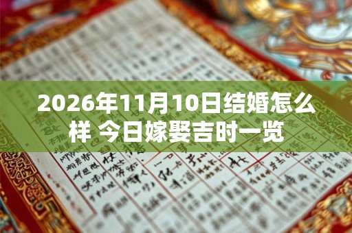 2026年11月10日结婚怎么样 今日嫁娶吉时一览