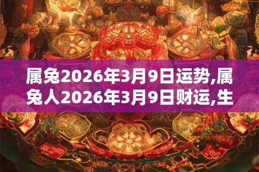 属兔2026年3月9日运势,属兔人2026年3月9日财运,生肖兔2026年3月9日运势
