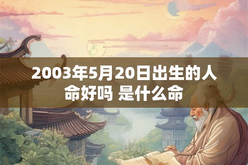2003年5月20日出生的人命好吗 是什么命 2003年5月20日出生的人命好吗 是什么命