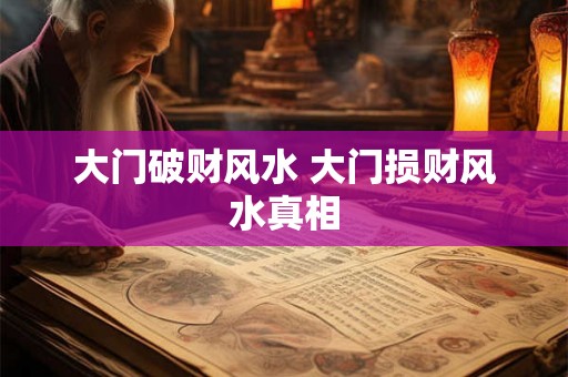 大门破财风水 大门损财风水真相