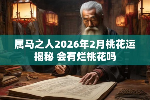 属马之人2026年2月桃花运揭秘 会有烂桃花吗