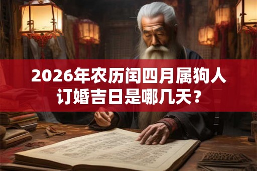 2026年农历闰四月属狗人订婚吉日是哪几天？