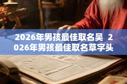 2026年男孩最佳取名吴 2026年男孩最佳取名草字头 2026年男孩最佳取名吴 2026年男孩最佳取名草字头