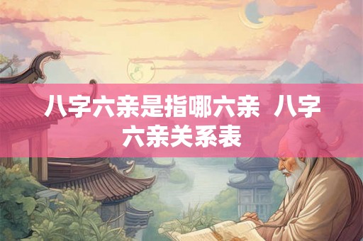 八字六亲是指哪六亲  八字六亲关系表