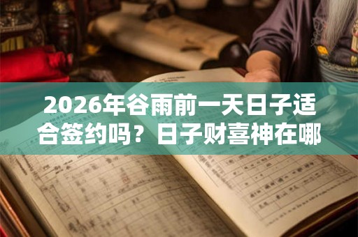 2026年谷雨前一天日子适合签约吗?日子财喜神在哪个位置? 2026年谷雨前一天日子适合签约吗?日子财喜神在哪个位置?