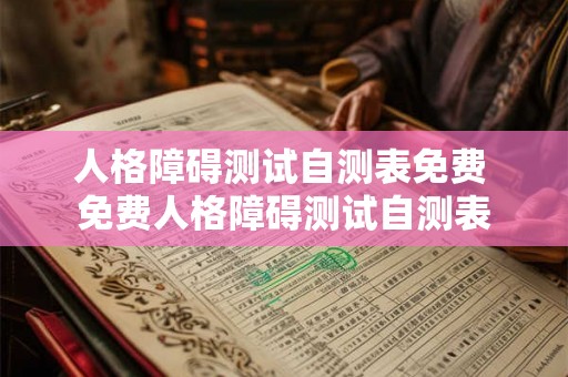 人格障碍测试自测表免费 免费人格障碍测试自测表