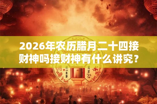 2026年农历腊月二十四接财神吗接财神有什么讲究？