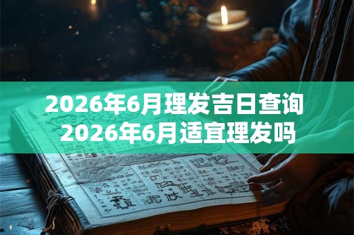 2026年6月理发吉日查询 2026年6月适宜理发吗