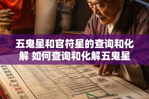 五鬼星和官符星的查询和化解 如何查询和化解五鬼星和官符星