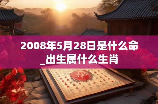 2008年5月28日是什么命_出生属什么生肖