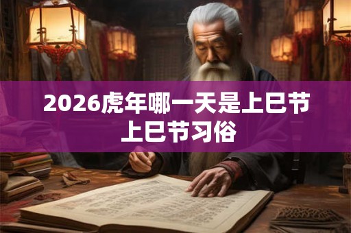2026虎年哪一天是上巳节 上巳节习俗 2026虎年哪一天是上巳节 上巳节习俗