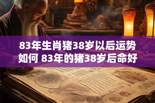 83年生肖猪38岁以后运势如何 83年的猪38岁后命好是真的吗