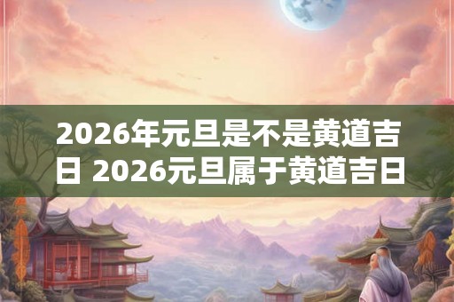 2026年元旦是不是黄道吉日 2026元旦属于黄道吉日吗