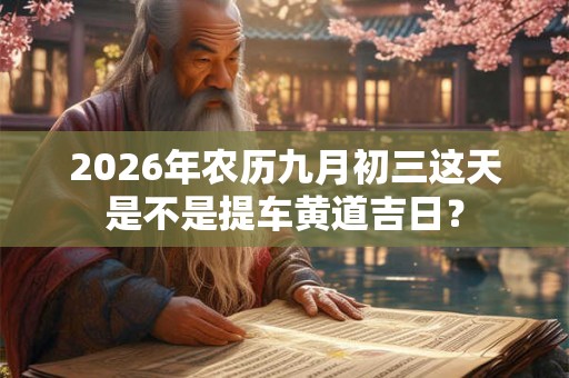 2026年农历九月初三这天是不是提车黄道吉日？