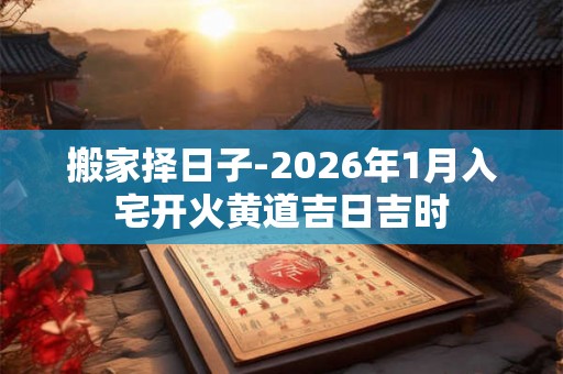 搬家择日子-2026年1月入宅开火黄道吉日吉时