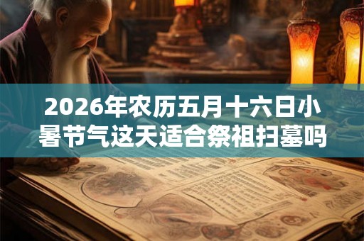 2026年农历五月十六日小暑节气这天适合祭祖扫墓吗？