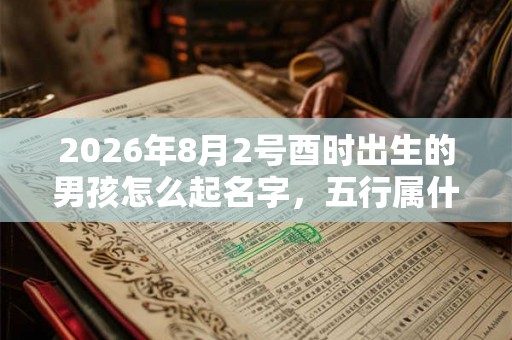 2026年8月2号酉时出生的男孩怎么起名字,五行属什么 2026年8月2号酉时出生的男孩怎么起名字,五行属什么