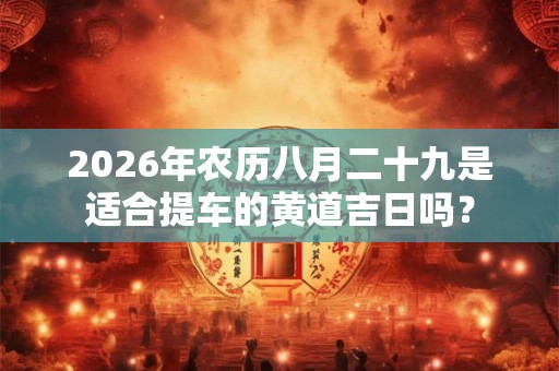 2026年农历八月二十九是适合提车的黄道吉日吗？