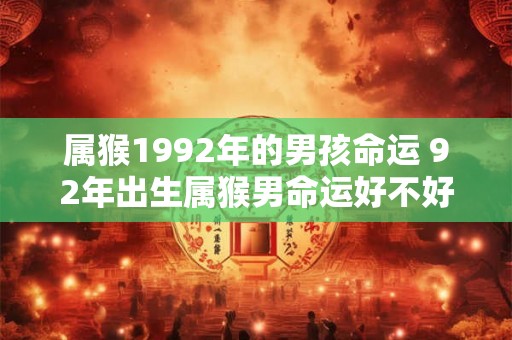 属猴1992年的男孩命运 92年出生属猴男命运好不好 属猴1992年的男孩命运 92年出生属猴男命运好不好