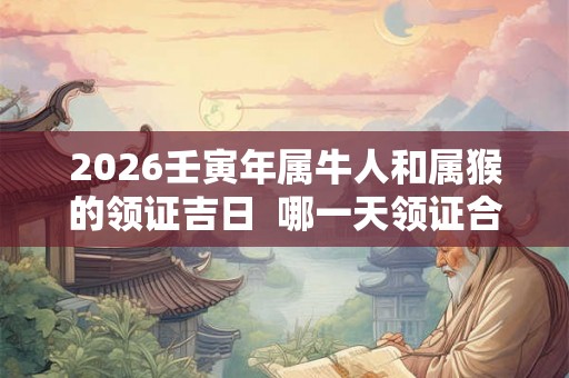 2026壬寅年属牛人和属猴的领证吉日  哪一天领证合适