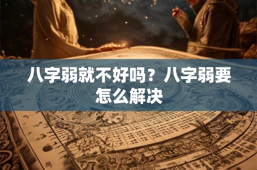 八字弱就不好吗？八字弱要怎么解决