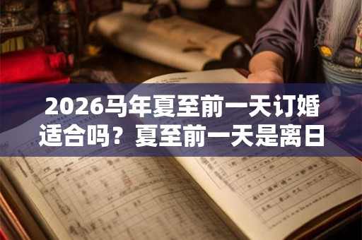 2026马年夏至前一天订婚适合吗?夏至前一天是离日? 2026马年夏至前一天订婚适合吗?夏至前一天是离日?