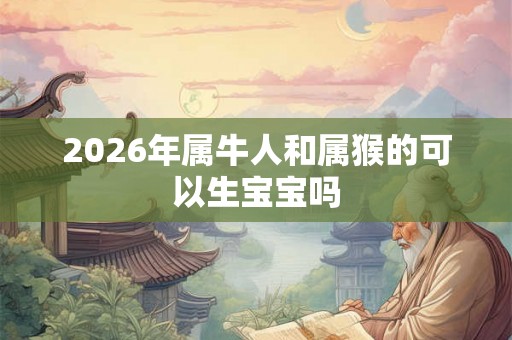2026年属牛人和属猴的可以生宝宝吗