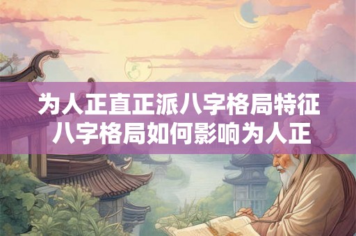 为人正直正派八字格局特征 八字格局如何影响为人正直正派