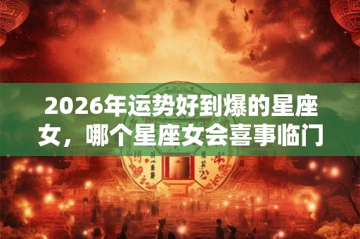 2026年运势好到爆的星座女，哪个星座女会喜事临门？