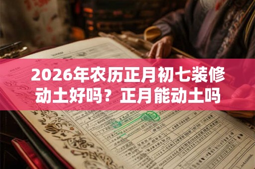 2026年农历正月初七装修动土好吗？正月能动土吗