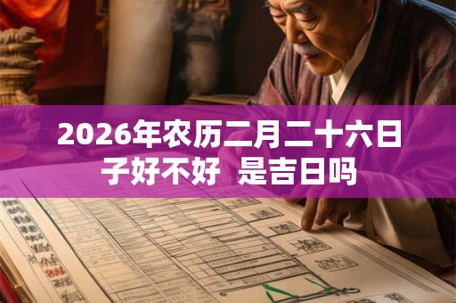 2026年农历二月二十六日子好不好  是吉日吗