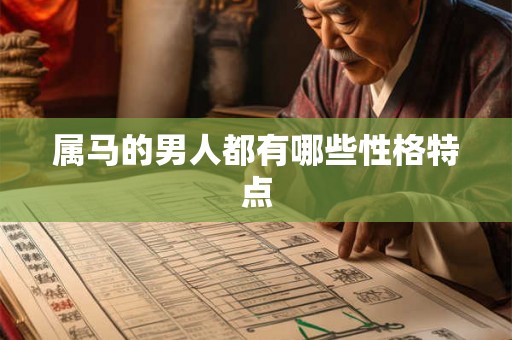 属马的男人都有哪些性格特点