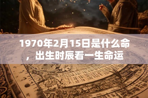 1970年2月15日是什么命，出生时辰看一生命运