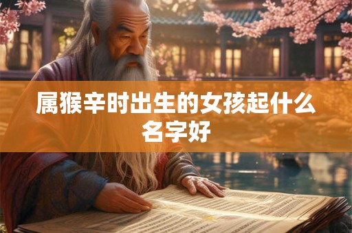 属猴辛时出生的女孩起什么名字好