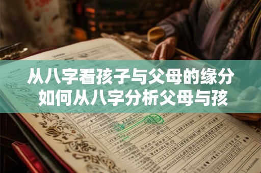 从八字看孩子与父母的缘分 如何从八字分析父母与孩子的缘分