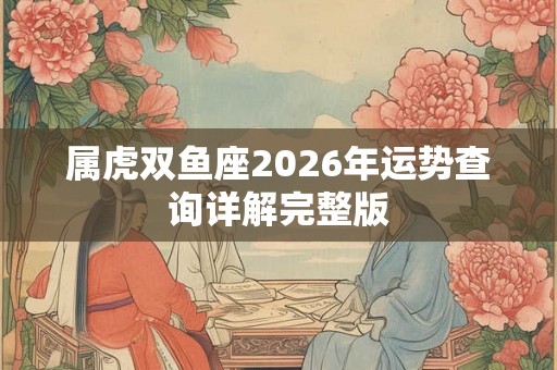 属虎双鱼座2026年运势查询详解完整版