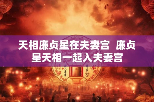 天相廉贞星在夫妻宫  廉贞星天相一起入夫妻宫
